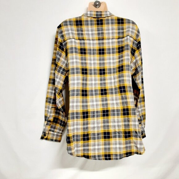 Wildfang Women Size L Collared Cotton The Essential Button Up Plaid Shirt - Picture 5 of 11